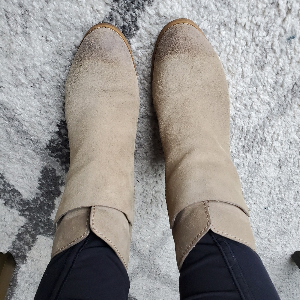 Nine West Distressed Suede Booties